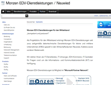 Tablet Screenshot of monzen-edv.de